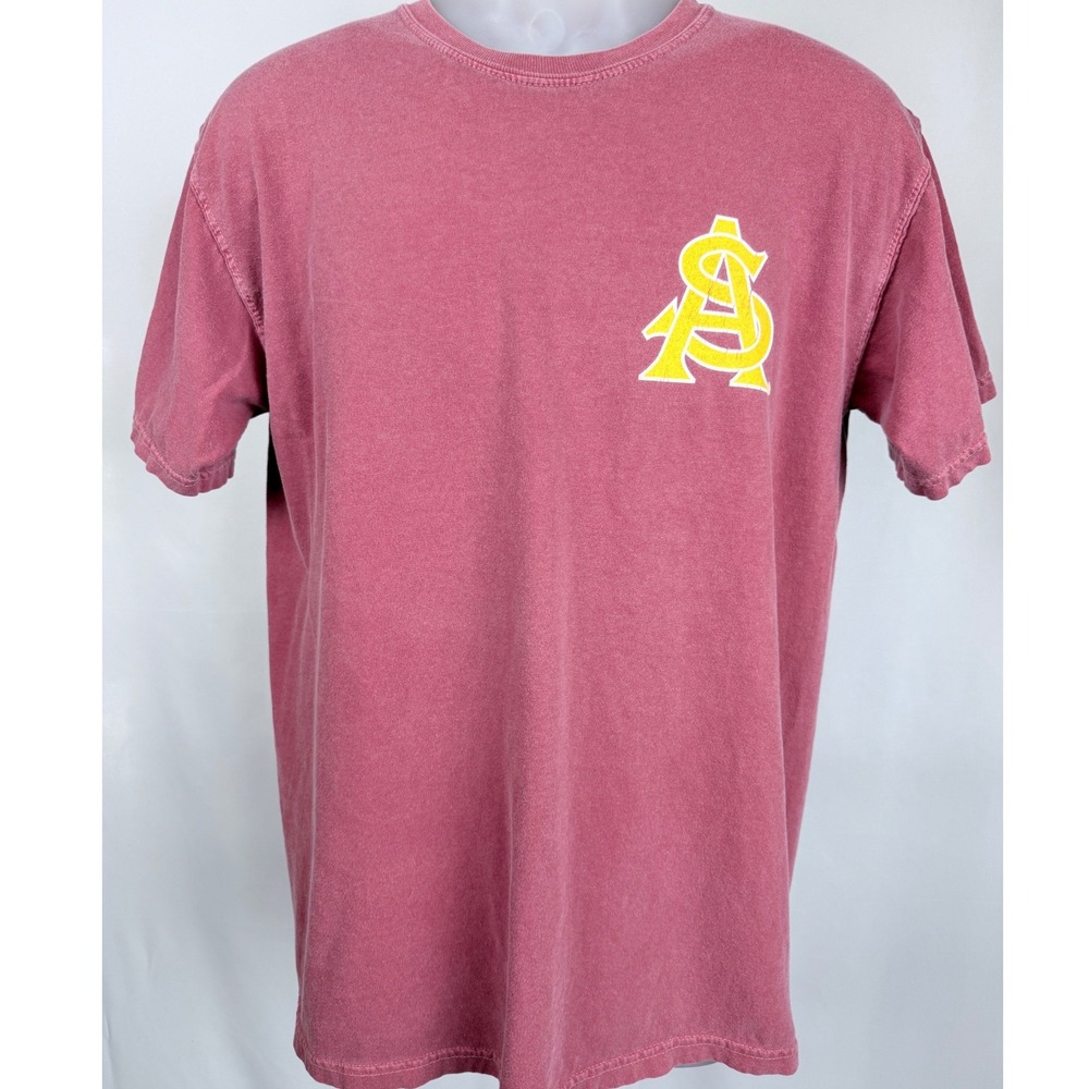 Comfort‎ Colors Arizona State Sun Devils Baseball Flag Graphic Tee Shirt M